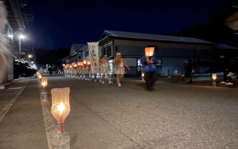 遠野市無形民俗文化財★夜の巌流神社「小友町裸参り」観覧ツアー