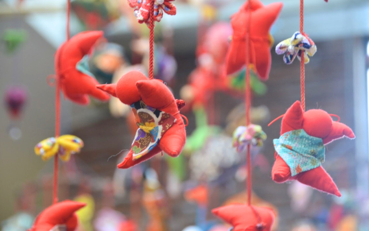 遠野町家のひなまつり|道の駅遠野風の丘のつるし雛(瑞木雛)